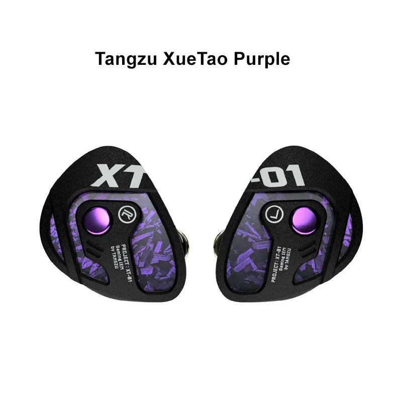 TANGZU X Angelears XueTao AE101 Purple Single Dynamic Driver In-Ear Monitor Gaming Headphones 10mm Glass Diaphragm Unit