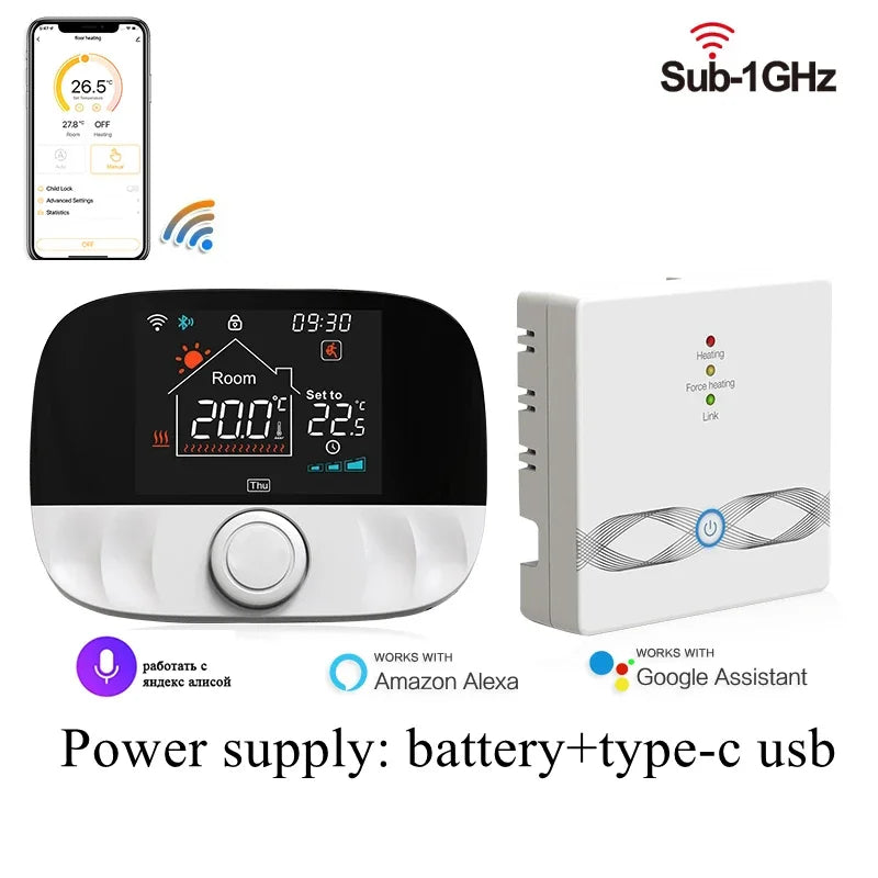 RF433 Wireless Thermostat WiFi/No WiFi Floor Heating Water Gas Boiler Home Room Tuya Smart Programmable Temperature Controller