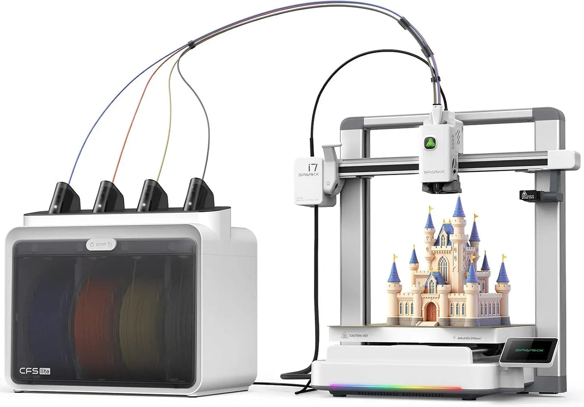 Creality I7 Combo 3D Printer, Multi Color with CFS Lite AI Photo to 3D Printing 500mm/s High Speed Auto-Leveling RGB Light 95% P