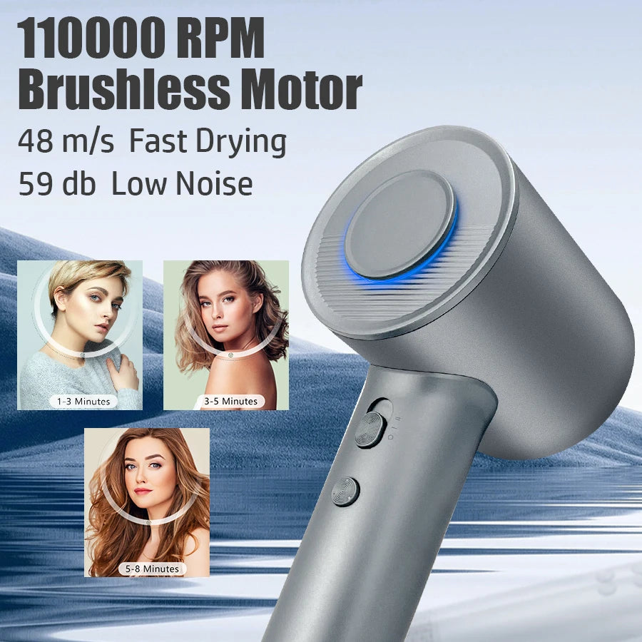 Professional Hair Dryer High-Speed 110V Personal Blower Hair Care Styling Negative Ion Tool Magnetic Nozzle Fast Hair Blow Dryer