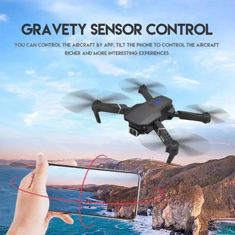 Foldable RC Quadcopter 4K Dual Camera Drone, WiFi FPV Live Video Transmission Drone with One-Key Return Home, Portable Flying Toy, Christmas Holiday Present for Adult & Kid Beginners