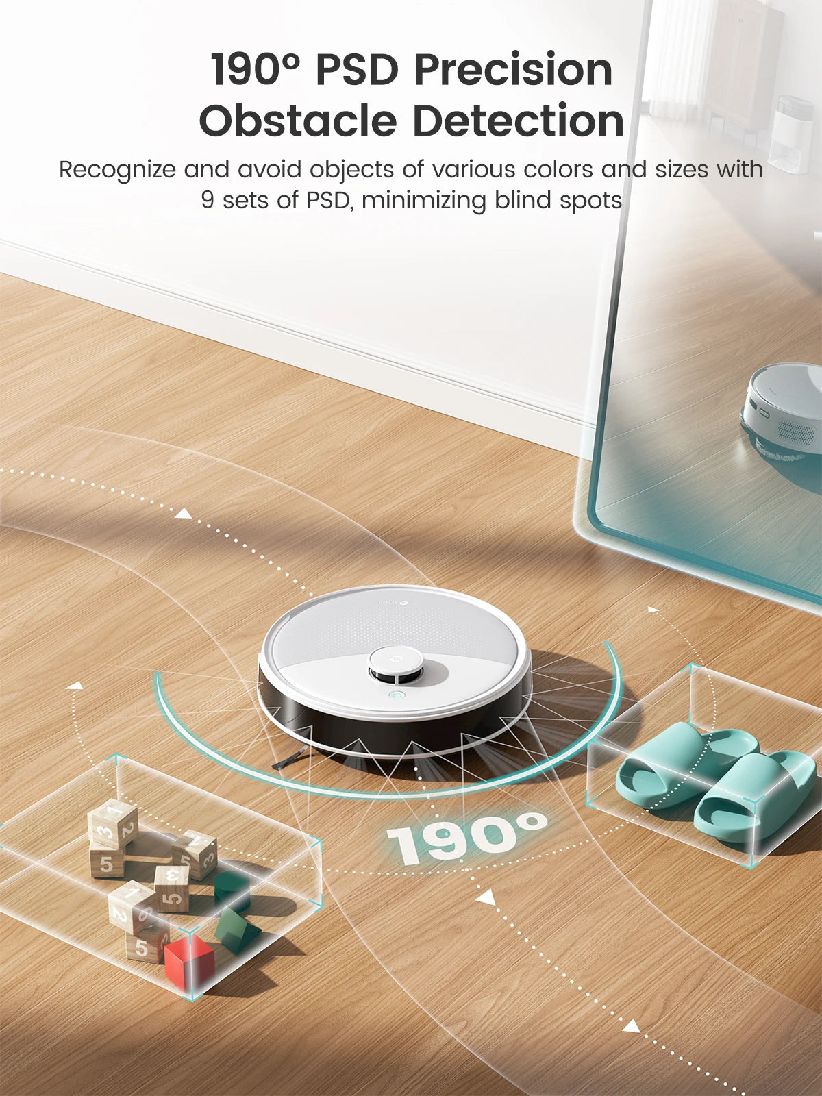 Lefant M3L Robot Vacuum Cleaner and Mop, 10000Pa Suction, 90-Day Self-Emptying, Auto Mop Washing, Obstacle Avoidance, All-in-One for Pet Hair Carpet, 5G WiFi Alexa/APP/iWatch Control, 220 Min Battery, Double Rotary Cloth