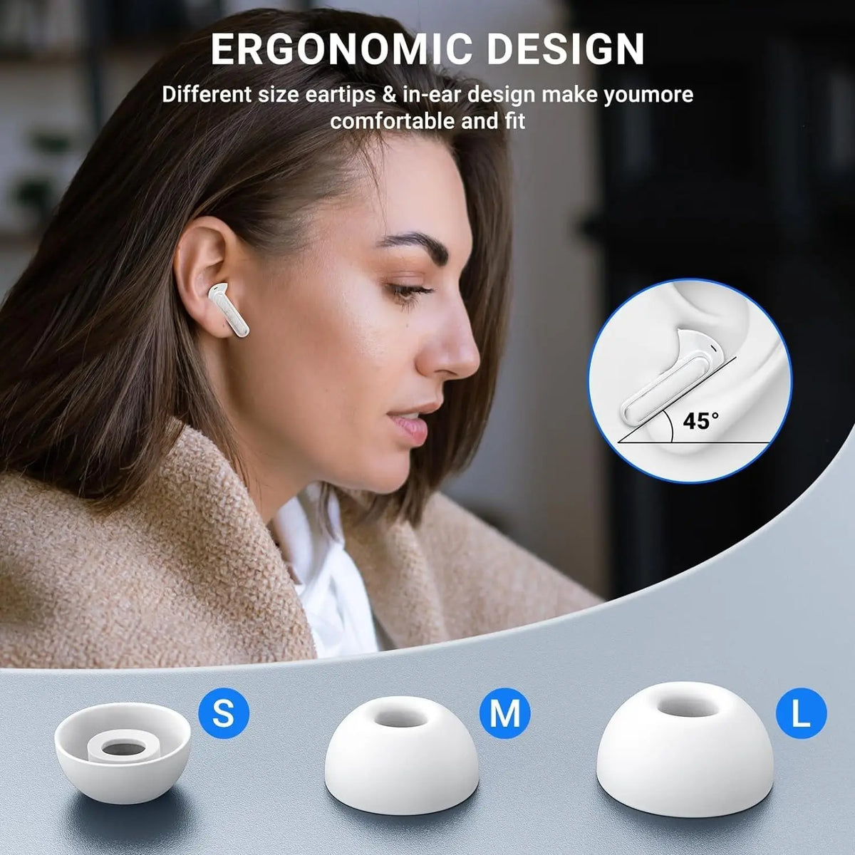 2026 New Air 3【 Pro3 】 Bluetooth Wireless Earbuds With Heart Rate Monitoring, Active Noise Cancellation Headphones, Waterproof for Daily Use, For IPhone IOS Smartphone, Gaming /Sports /Fitness Earphones.