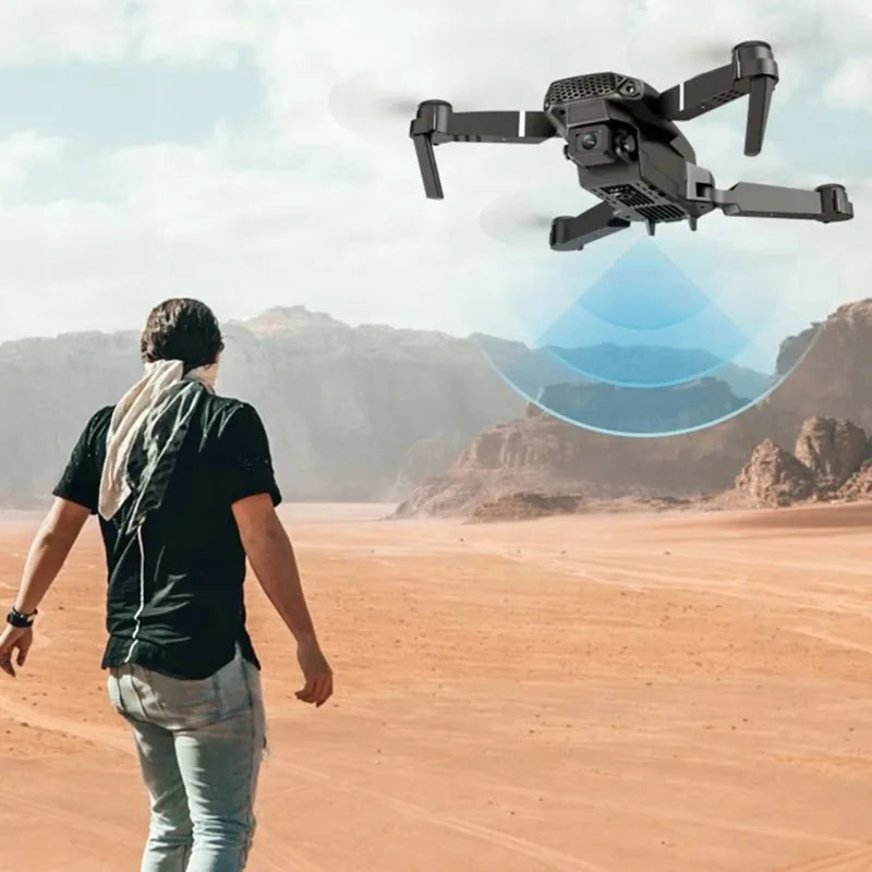 Foldable RC Quadcopter 4K Dual Camera Drone, WiFi FPV Live Video Transmission Drone with One-Key Return Home, Portable Flying Toy, Christmas Holiday Present for Adult & Kid Beginners