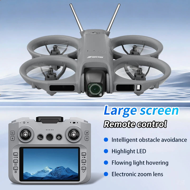 Lenovo New Z906 Mini Drone Big Screen Remote Electric Adjust 8K Camera 3-Side Obstacle Avoidance Brushless Power Folding Drone