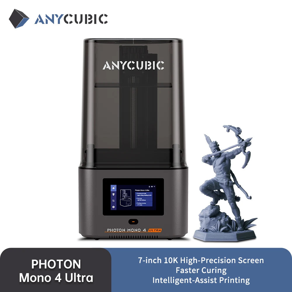 ANYCUBIC Photon Mono 4 Ultra AE Version LCD 3D Printer 7" 10K High Precision 3D Printing 2.2L Build Volume 236mm*231mm*430mm