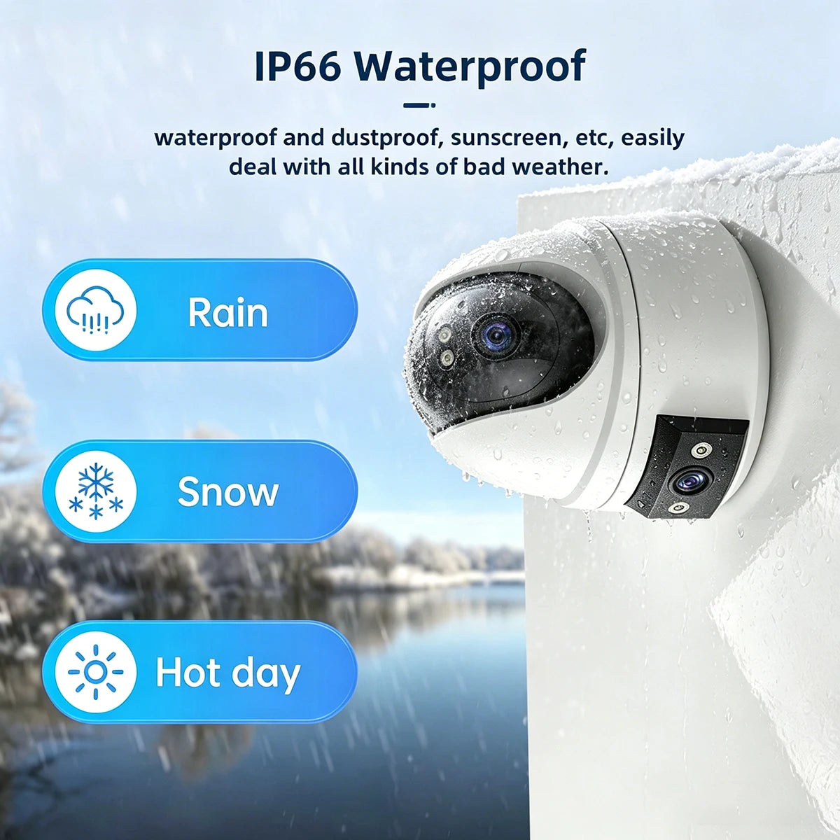 8MP 4K PTZ Security Camera with AI Human Detection - Dual-Lens Dual-Screen Outdoor WiFi IP Cam for Wireless CCTV Surveillance