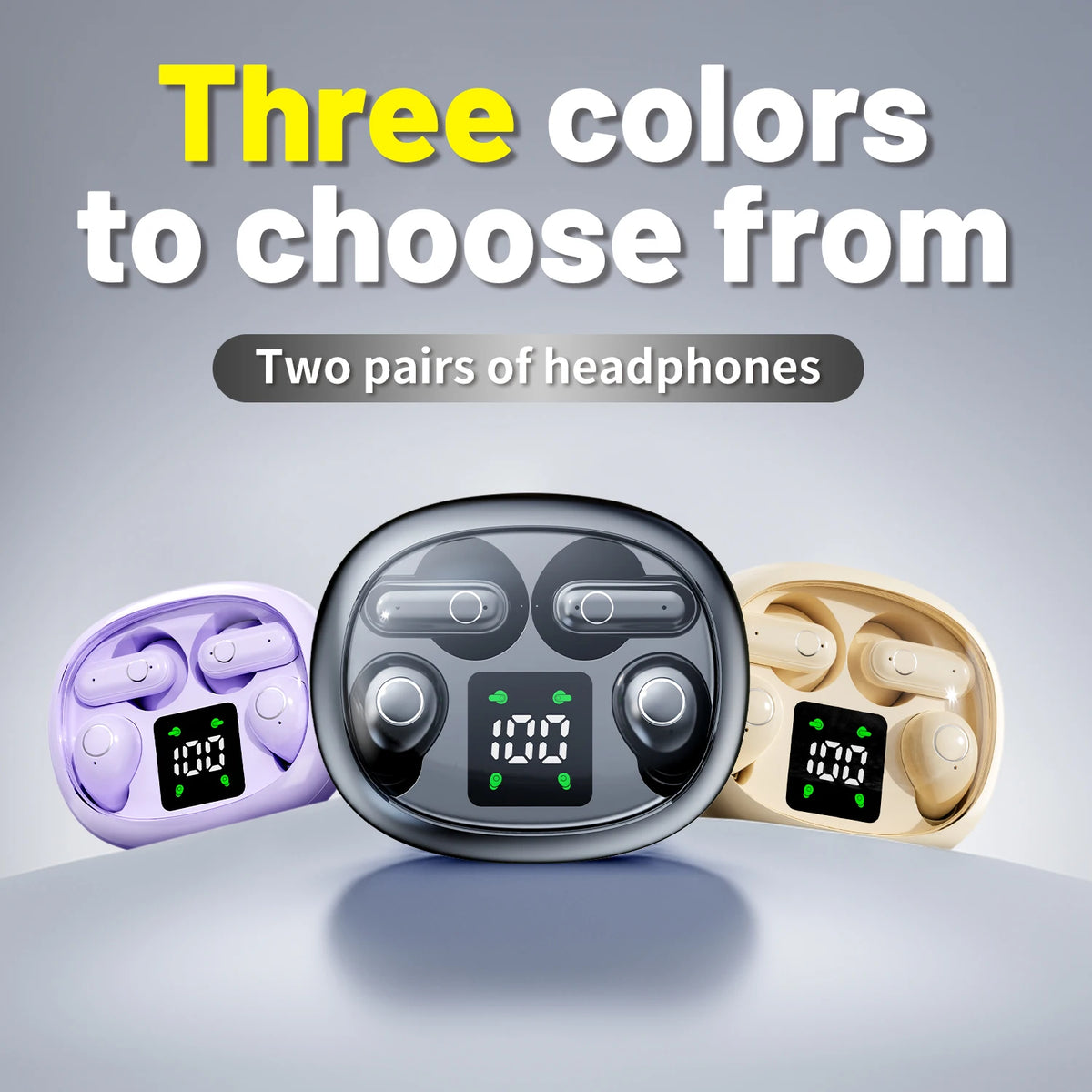 INSONIXN 2in1 Wireless Bluetooth Earbuds, Mini Invisible Sleep Earphones, Sports Noise Cancelling Ear Buds Comfortable To Wear, Low Bass Sound Effect HIFI Music, For Leisure, Office, And Classroom, Long Battery Life, Suitable