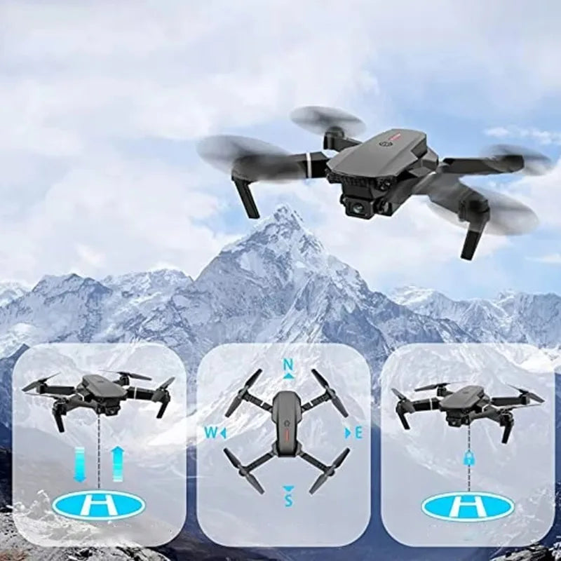 Foldable RC Quadcopter 4K Dual Camera Drone, WiFi FPV Live Video Transmission Drone with One-Key Return Home, Portable Flying Toy, Christmas Holiday Present for Adult & Kid Beginners